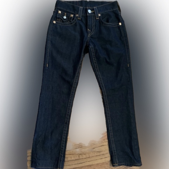 True Religion Jeans World Tour straight 27 dark blue denim Ankle 28x28 NEW - Picture 3 of 12